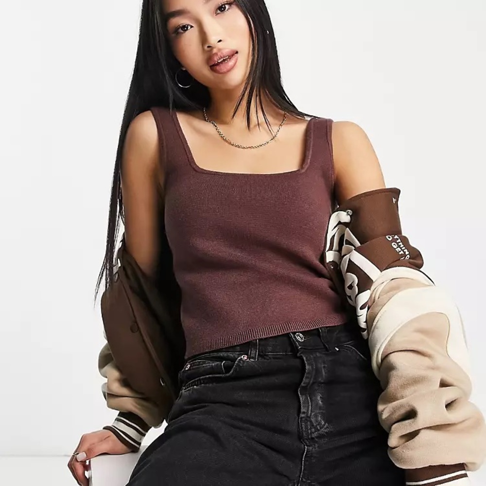 Abercrombie Taupe Sweater tank